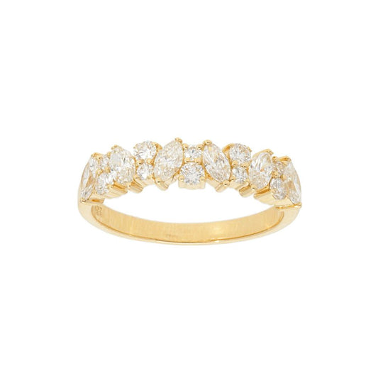 Alternating Marquise and Round Diamond Ring