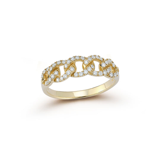 Diamond Open Chain Ring