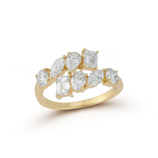 Multi Shape Diamond Wrap Ring