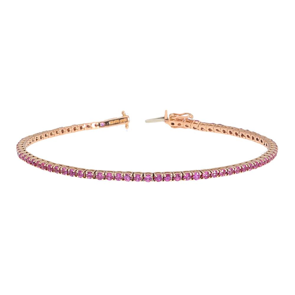 Pink Sapphire Tennis Bracelet