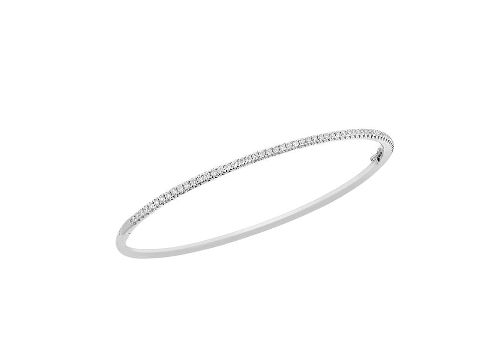 Pave Diamond Half Way Around Bangle