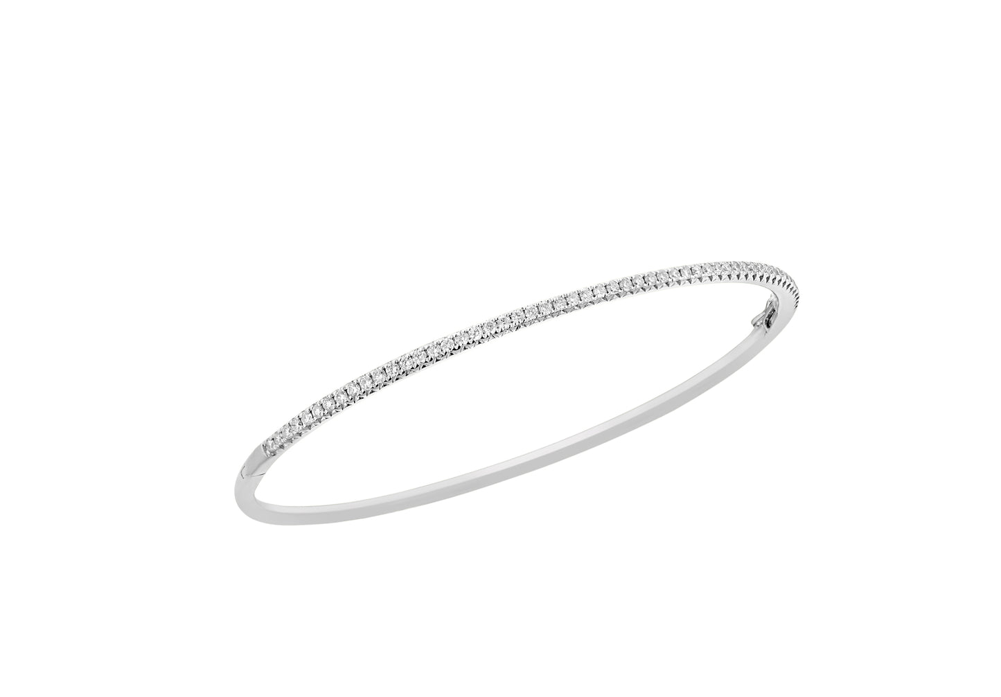 Pave Diamond Half Way Around Bangle