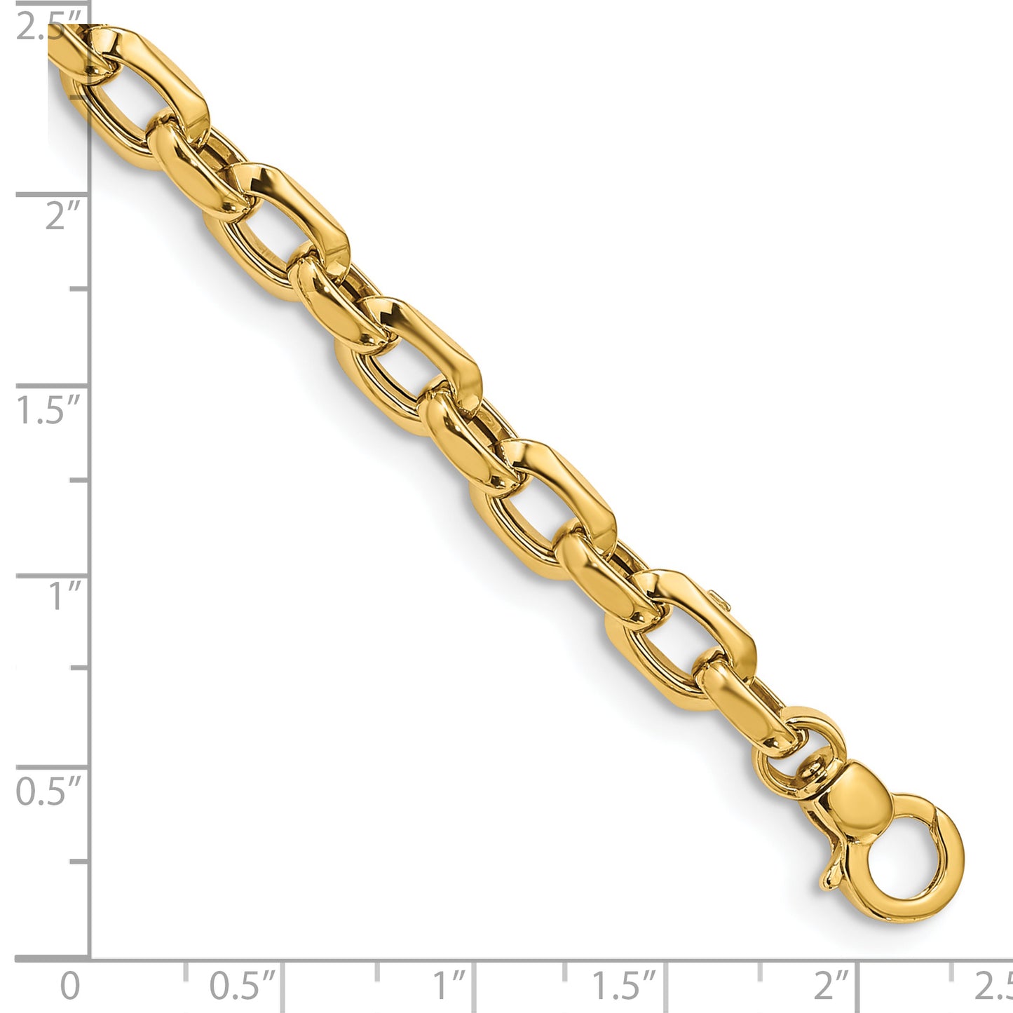 14K Polished Fancy Link Bracelet