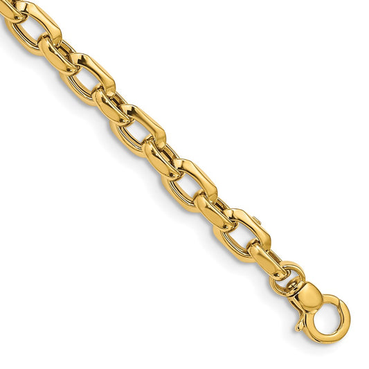 14K Polished Fancy Link Bracelet