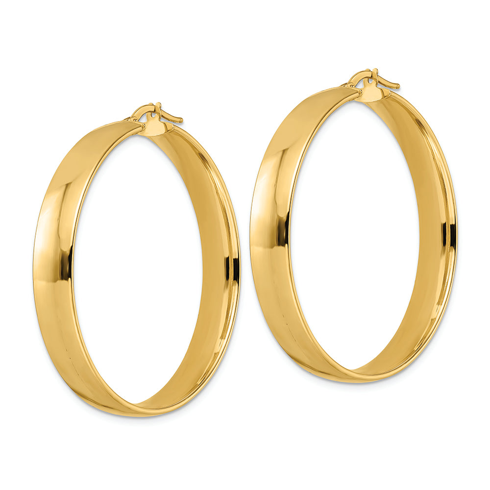 14K Polished Hoop Earrings