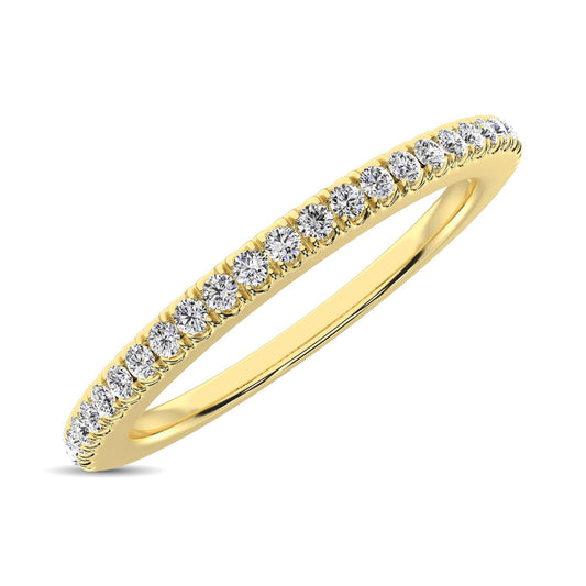 14K Yellow Gold 1/6 Ct.Tw. Diamond Stackable Band