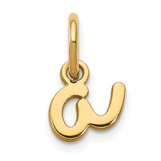 14KY Lower case Letter A Initial Charm