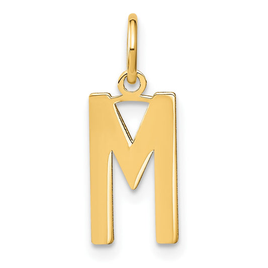 14ky Letter M Initial Pendant