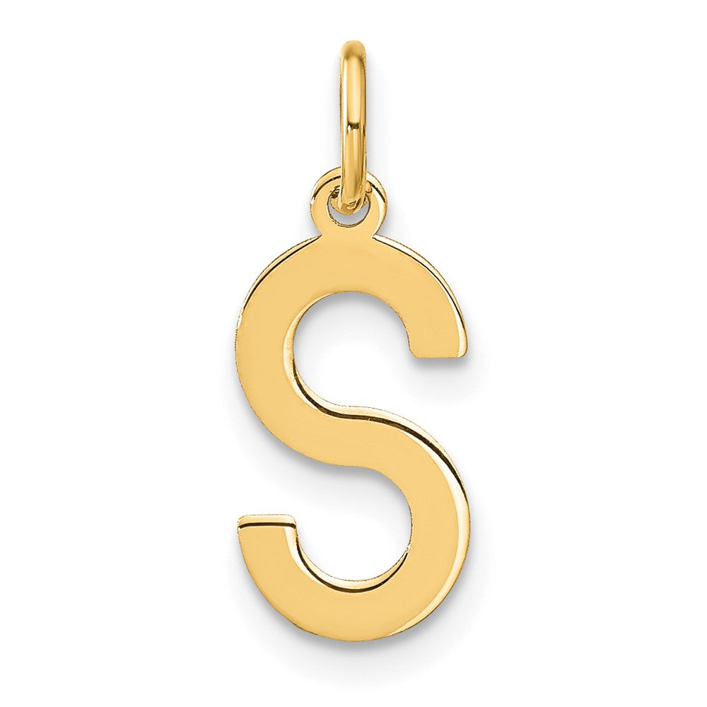 14ky Letter S Initial Pendant