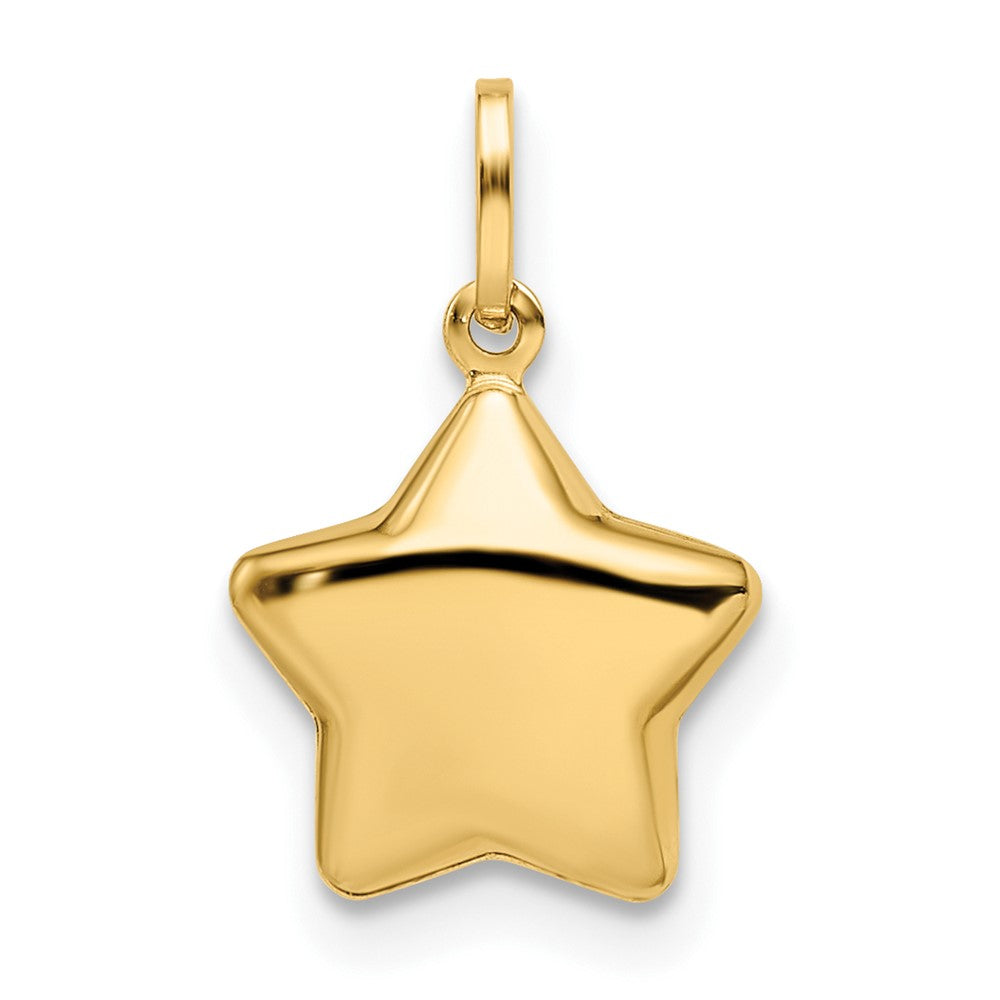 14k Polished Puffed Star Pendant