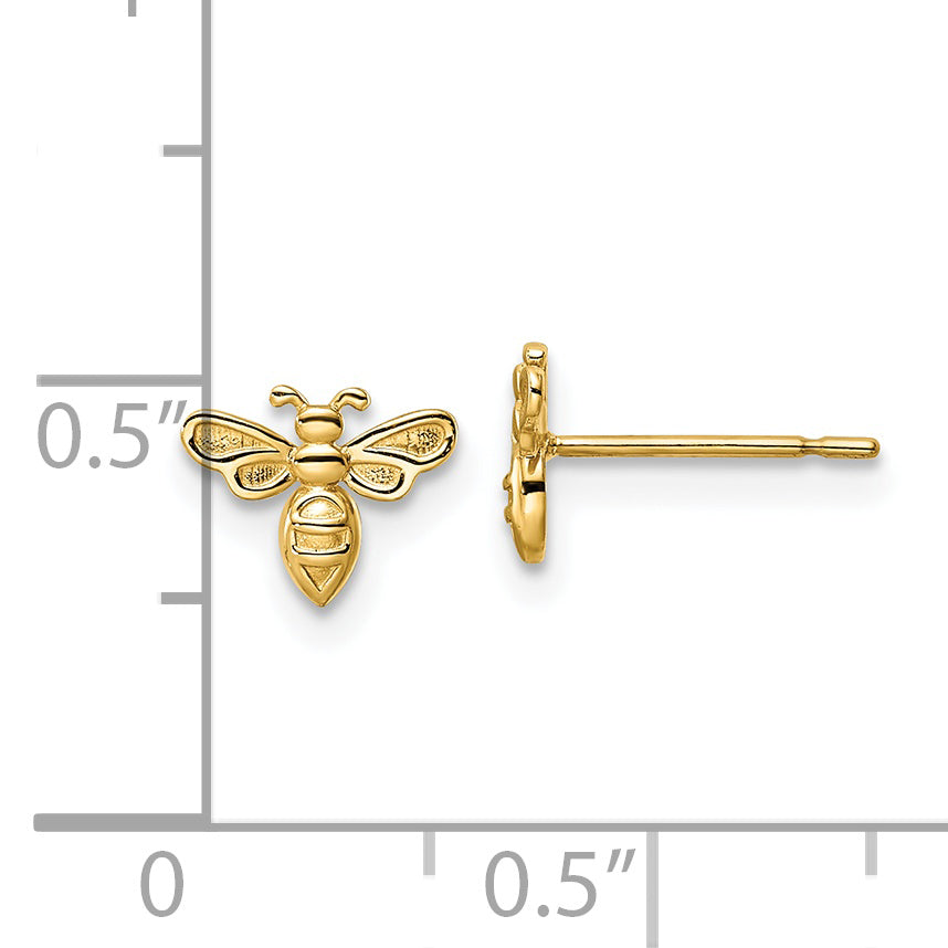 14k Bumble Bee Post Earrings