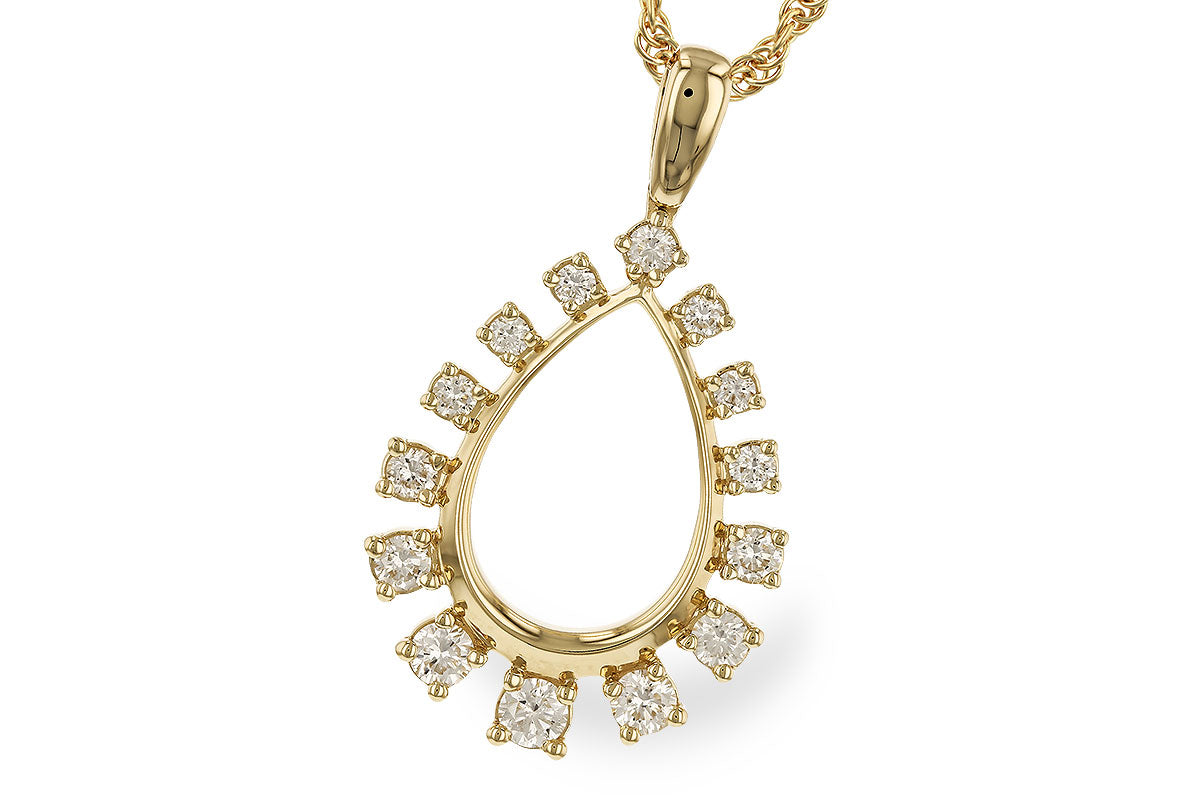 Diamond Pear Necklace