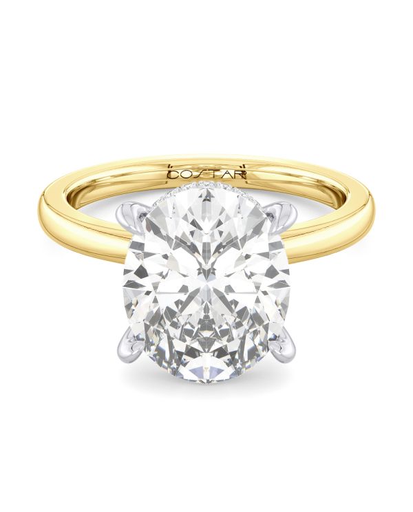 2.50 ct Oval Hidden Halo Solitaire Engagement Ring