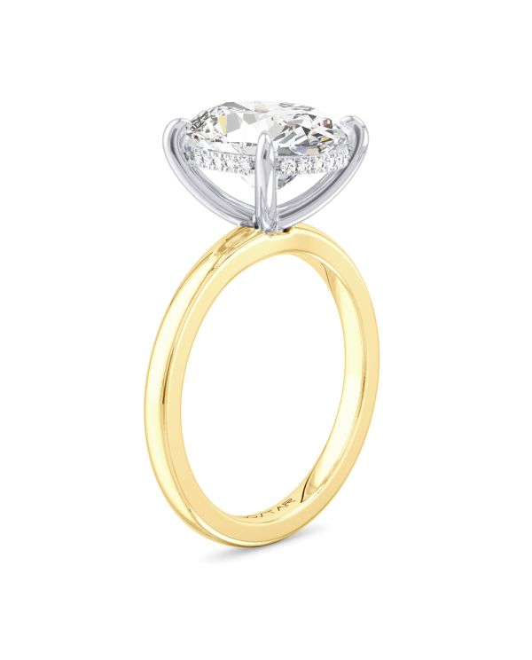2.50 ct Oval Hidden Halo Solitaire Engagement Ring