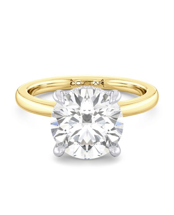 2.50 ct Round Hidden Halo Solitaire Engagement Ring