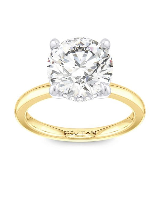 2.50 ct Round Hidden Halo Solitaire Engagement Ring