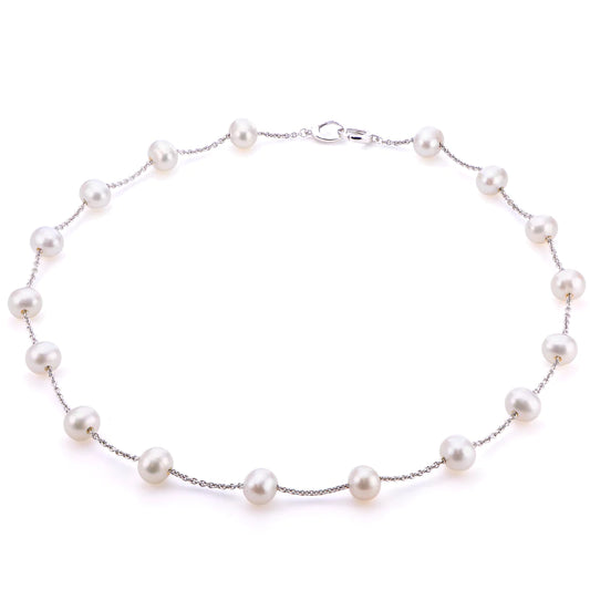 Freshwater Pearl Tincup Necklace