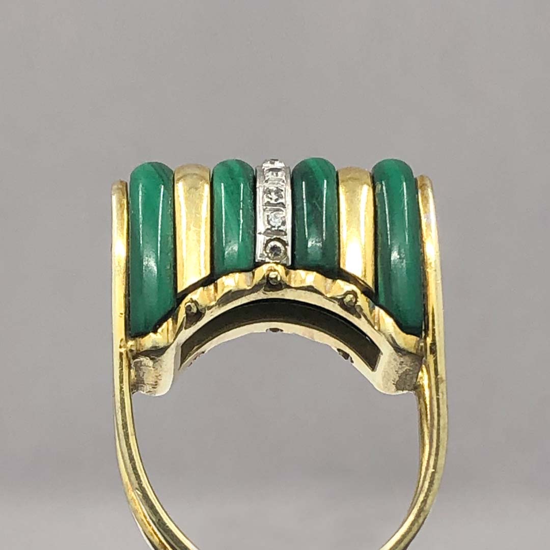 Art Deco Era Malachite Ring
