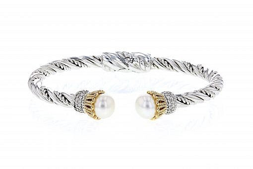PIYARO Italian Silver Pearl Bracelet – Hillcrest Designer Jewelry