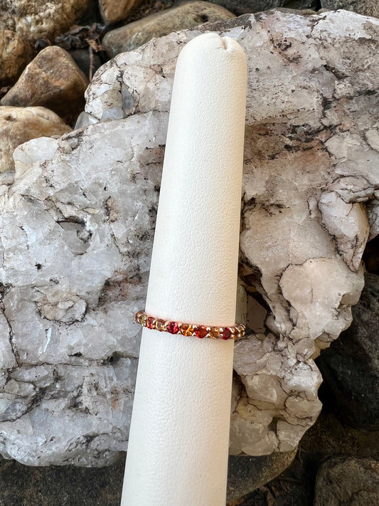 Color Band - Red, Orange, and Yellow Sapphire